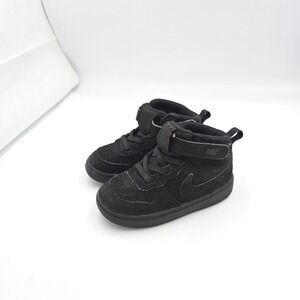 Nike Court‎ Borough High Top Sneakers Black Toddler Shoes Hook and Loop 7C